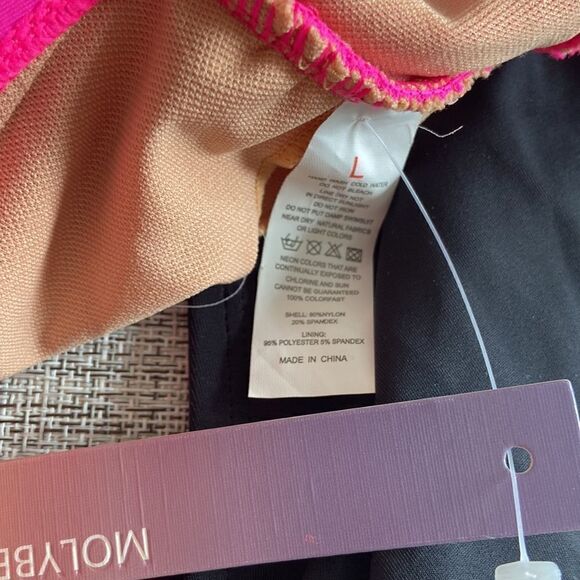 MOLYBELL One Piece Swimsuits High Waisted Cutout Racerback Zip Up NWT Sz Large - Picture 7 of 9